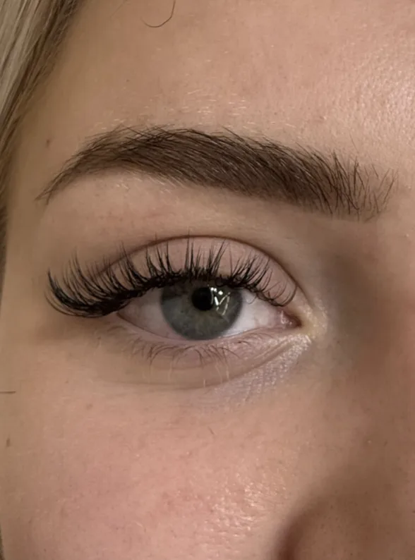 Close-up of lifted natural lashes after a lash lift at The Beauty Rituals