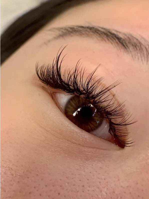 Volume lash extensions close-up at The Beauty Rituals